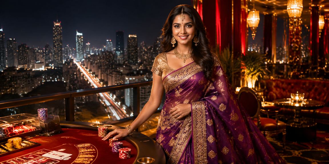 Teen Patti live dealer playing cards on table